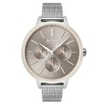 Hugo Boss Silver Mesh Carnation Gold Dial Women's Multi-Function Watch 1502423