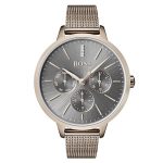 Hugo Boss Steel Mesh Grey Dial Women's Multi-Function Watch 1502424