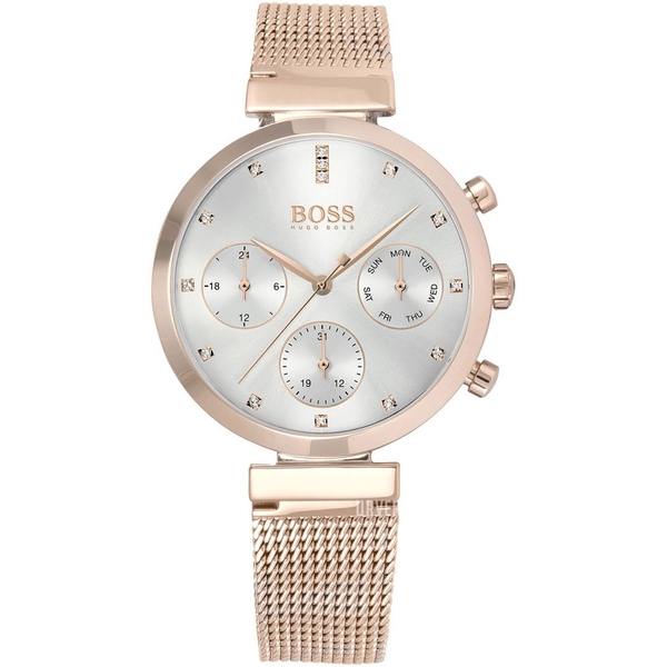 Hugo Boss Flawless Rose Gold Mesh Women's Watch 1502553