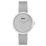 Hugo Boss Steel Mesh Silver White Dial Women's Watch 1502657