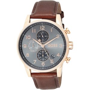 Hugo Boss Men Year-Round Chronograph Quartz Brown Watch 1513496