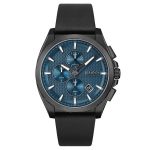 Hugo Boss Black Leather Blue Dial Men's Chronograph Watch 1513883