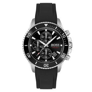 Hugo Boss Admiral Black Silicone Men's Chronograph Watch 1513912