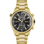 Hugo Boss Globetrotter Gold Chronograph Men's Watch 1513932