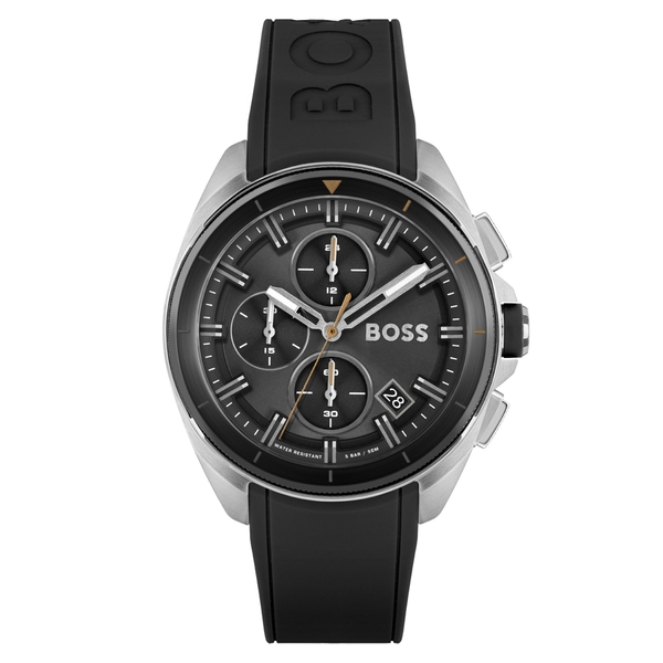 Hugo Boss Black Silicone Men's Chrono Watch 1513953