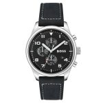 Hugo Boss Black Leather Chronograph Men's Watch 1513987