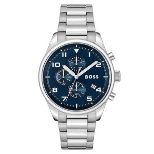 Hugo Boss Stainless Steel Blue Dial Chronograph Men's Watch 1513989