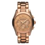 Emporio Armani Men's Watch Valente Chronograph Rose Gold PVD AR0365