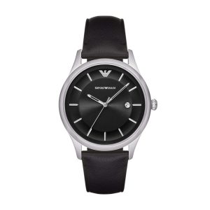 Emporio Armani AR11020 Black Leather Strap Watch