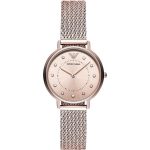 Emporio Armani Ladies Kappa Watch Rose Gold Plated Mesh AR11129