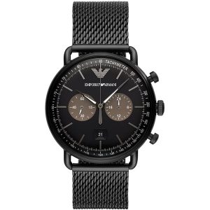 Emporio Armani Men's Watch Chronograph 43mm Aviator Black AR11142