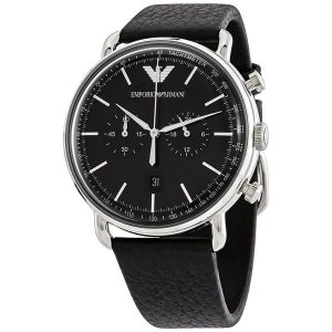 Emporio Armani Aviator Chronograph Quartz Black Dial Men's Watch AR11143