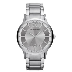 Emporio Armani AR11189 Men's Quartz Watch Stainless Steel Silver Analog