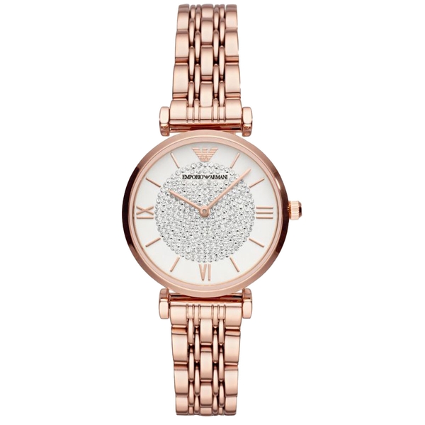 Emporio Armani Ladies T-Bar Gianni Watch Rose Gold Plated AR11244