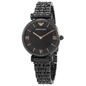 Emporio Armani Quartz Black Dial Ladies Watch AR11245