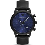Emporio Armani AR11351 Chronograph Black Leather Men's Watch