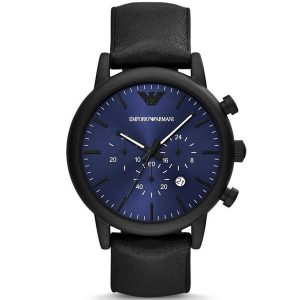 Emporio Armani AR11351 Chronograph Black Leather Men's Watch