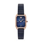 Emporio Armani Two-Hand Blue Leather Watch AR11426