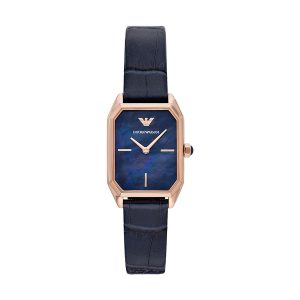 Emporio Armani Two-Hand Blue Leather Watch AR11426