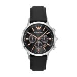 Emporio Armani AR11431 Men's Chronograph Leather Watch Black