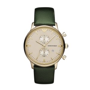 Emporio Armani Green Leather Men's Watch AR1722
