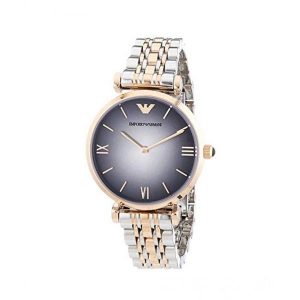 Emporio Armani Quartz Grey Dial Two-tone Ladies Watch AR1725