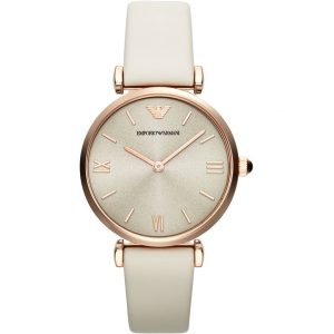 Emporio Armani Ladies Watch Gianni T-Bar Cream AR1769