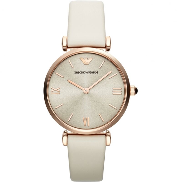 Emporio Armani Ladies Watch Gianni T-Bar Cream AR1769