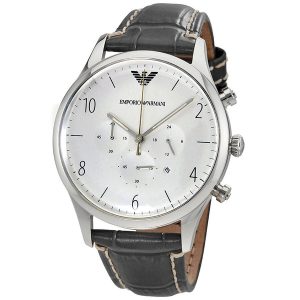 Emporio Armani Classic Silver Dial Men's Chronograph Watch AR1861