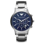 Emporio Armani AR2448 Men's Blue Dial Steel Chronograph Watch