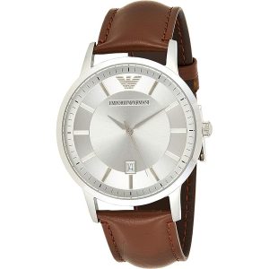Emporio Armani Men's Watch 43mm Renato Silver Brown AR2463