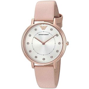 Emporio Armani Kappa AR2510 Round Watch Nude Leather Strap