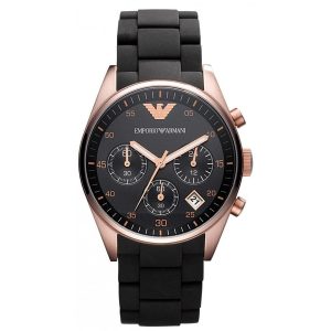 Emporio Armani Sportivo Chronograph Watch Rose Gold PVD AR5906