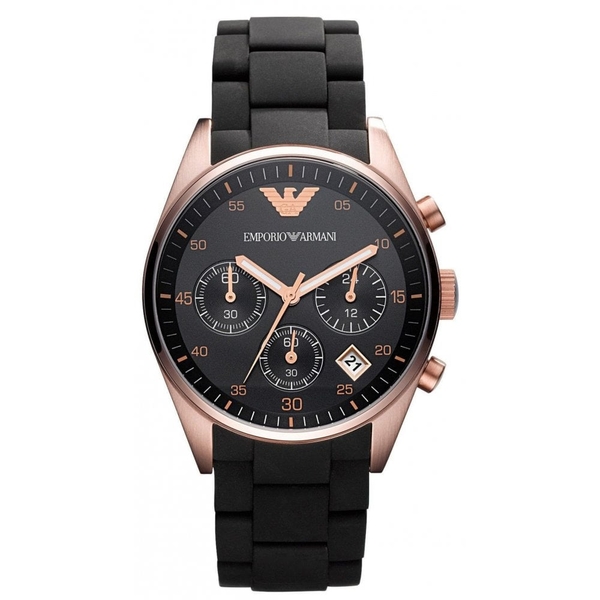 Emporio Armani Sportivo Chronograph Watch Rose Gold PVD AR5906
