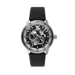 Emporio Armani Automatic Black Leather Men's Watch AR60051