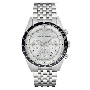 Emporio Armani Men's Tazio Chronograph Watch Silver AR6073