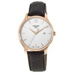 Tissot T-Classic Tradition | Rose Gold & Leather Men's Watch (42mm)