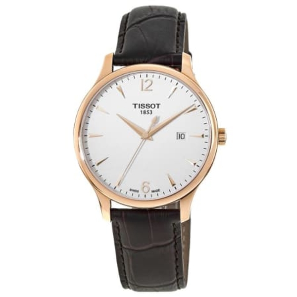 Tissot T-Classic Tradition | Rose Gold & Leather Men's Watch (42mm)