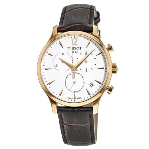 Tissot T-Classic Tradition Chronograph Men's Watch - Rose Gold & Silver (T063.617.36.037.00)