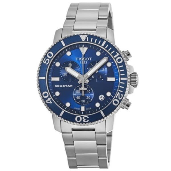 Tissot Seastar 1000 Chronograph Men's Watch - Blue Dial - Stainless Steel Bracelet (T120.417.11.041.00)