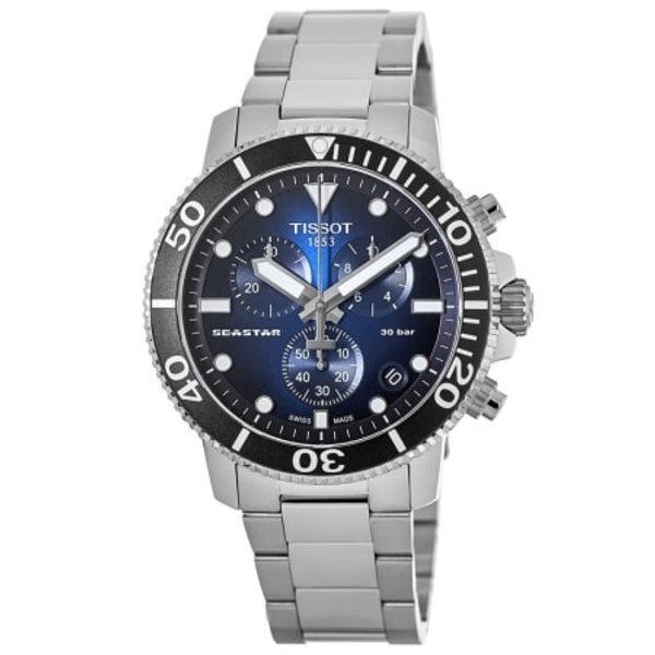 Tissot Seastar 1000 Chronograph Men's Watch - Blue Dial, Stainless Steel Bracelet (T120.417.11.041.01)