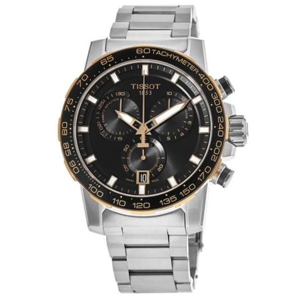 Tissot Supersport Chrono Men's Watch - Black Dial, Steel & Gold-Tone, 45.5mm (T125.617.21.051.00)