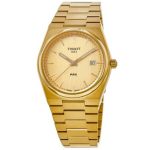 Tissot PRX 40mm Champagne Dial Yellow Gold PVD Men's Watch T137.410.33.021.00