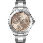 Hugo Boss Premiere Quartz Crystal Rose Dial Ladies Watch 1502444