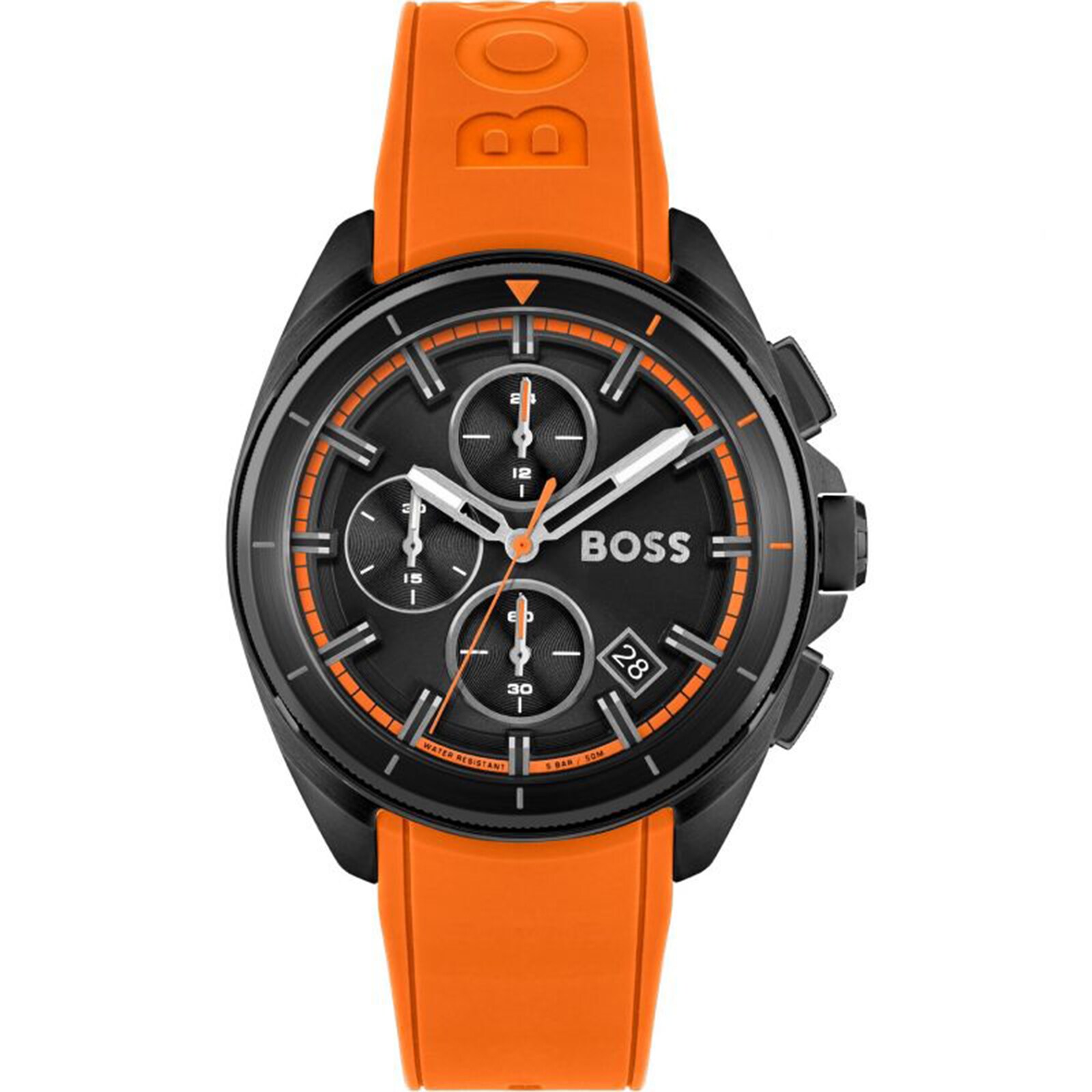 Hugo Boss Men's Orange Rubber Chronograph Volane Watch 1513957