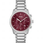 Hugo Boss Trace Chronograph Burgundy Dial Men's Watch 1514004
