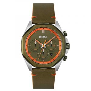 Hugo Boss Mens 1514018 Green Cloud Watch