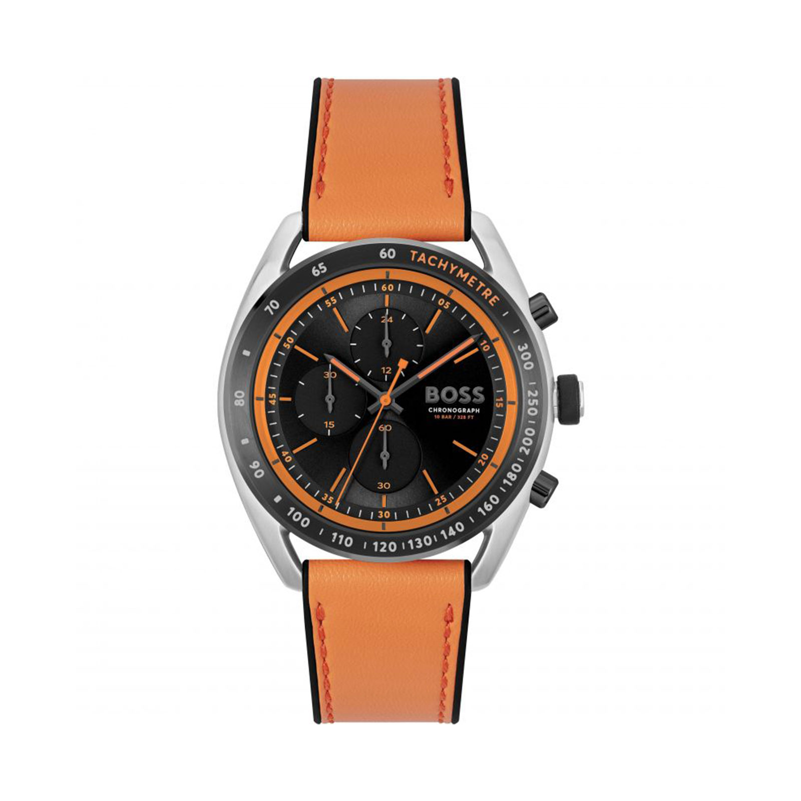 Hugo Boss Silicone Black Dial Chronograph Men's Watch 1514025