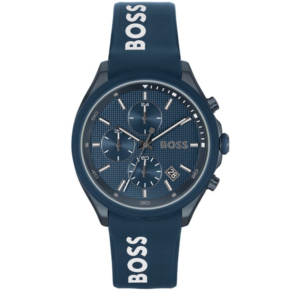 Hugo Boss Silicone Blue Dial Chronograph Men's Watch 1514061