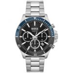Hugo Boss Silver Steel Black Dial Chronograph Men's Watch 1514101